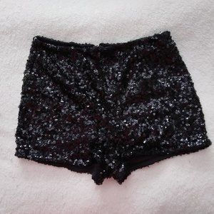 Black Sequenced Shorts
